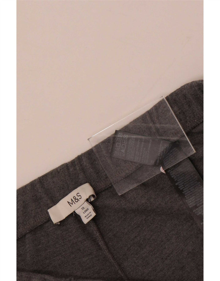 Calça de treino feminina de cintura alta Marks & Spencer Reino Unido 12 cinza médio