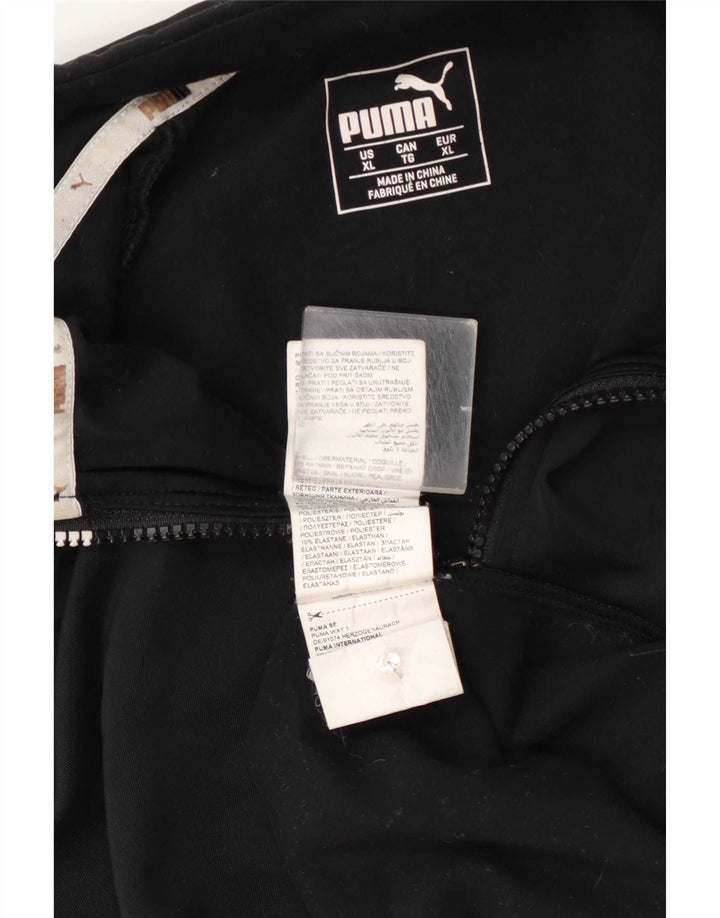 Puma Mens Zip Neck Pullover Treino Top XL Preto Poliéster