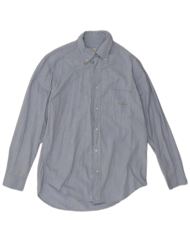Camisa masculina Calvin Klein Jeans pequena azul algodão