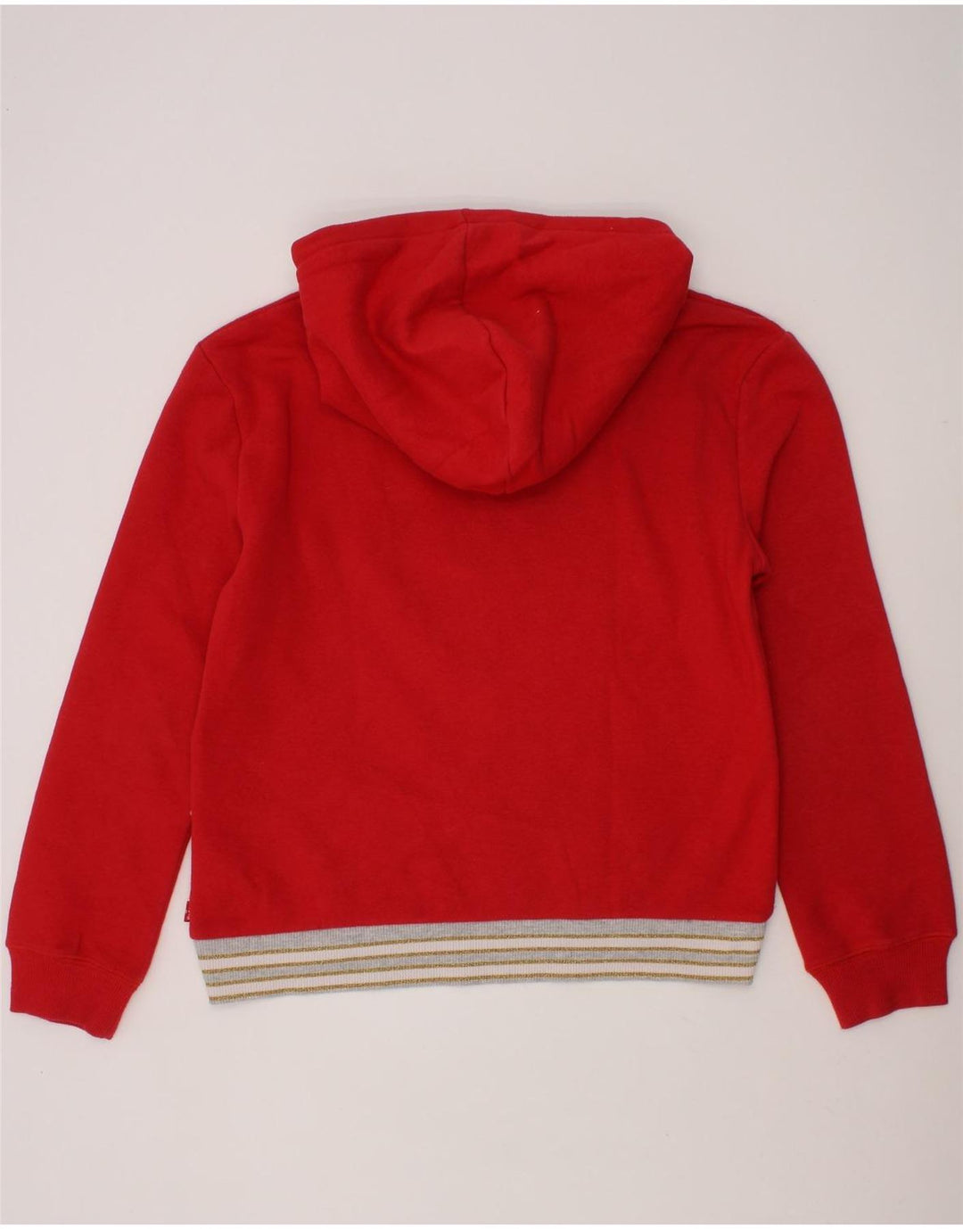 LEVI'S Girls Crop Graphic Hoodie Jumper 11-12 Years Red Cotton Vintage Levi's and Second-Hand Levi's from Messina Hembry 