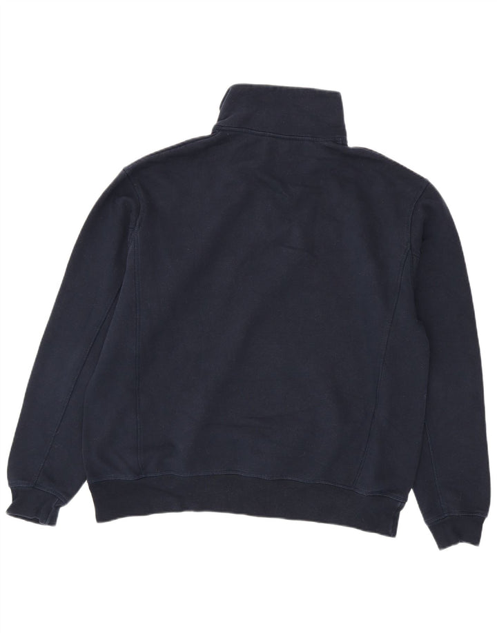 Moletom Zara masculino com zíper e gola grande poliéster azul marinho