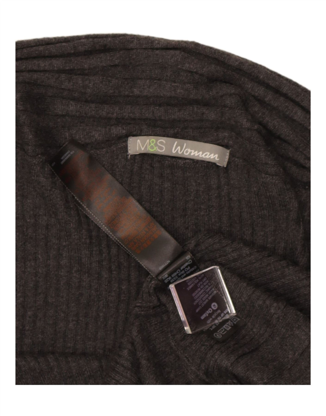 Suéter cardigã assimétrico feminino Marks & Spencer Reino Unido 10 pequeno cinza