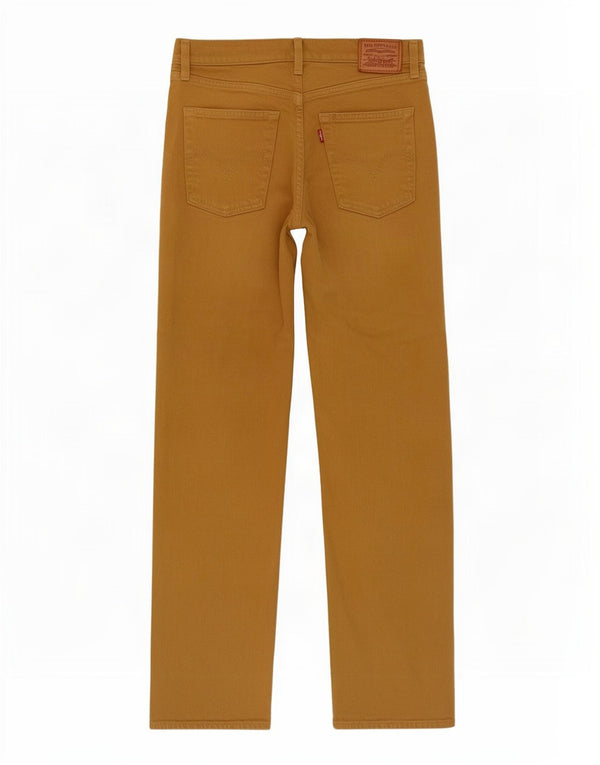 Calça feminina Levi's Ribcage reta casual W27 L29 algodão bege