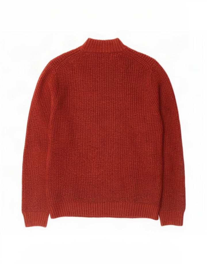 Suéter masculino Marks & Spencer com gola tartaruga e acrílico marrom médio