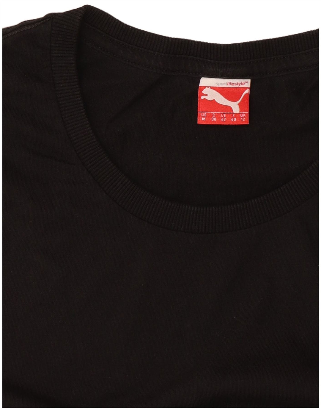 Puma Camiseta Feminina Top UK 12 Médio Preto