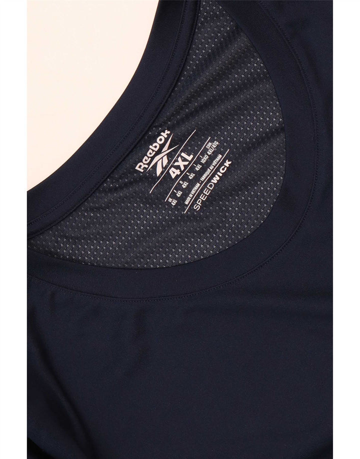 Camiseta masculina Reebok Top 4XL azul marinho