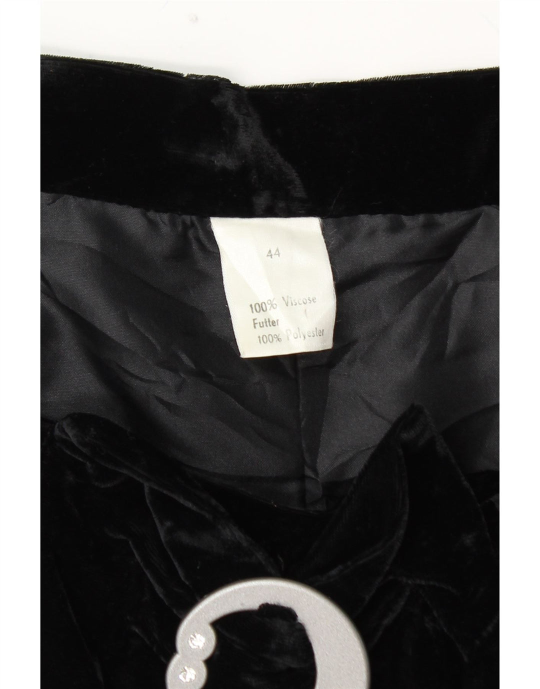 Saia feminina VINTAGE de veludo com cintura alta evasê IT 44 médio W28 preta