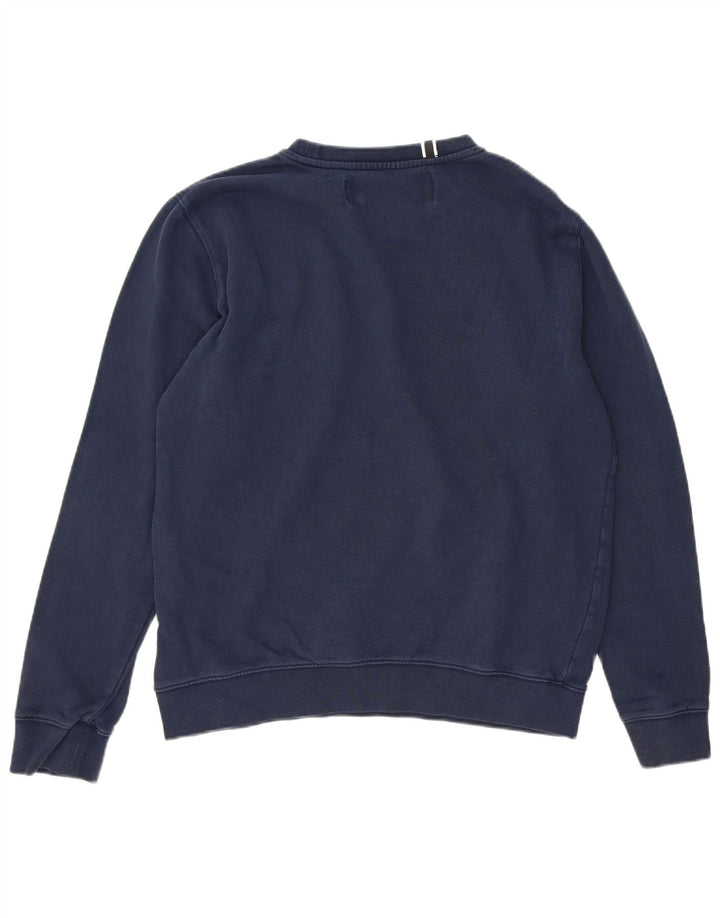 Replay moletom gráfico masculino jumper grande algodão azul marinho