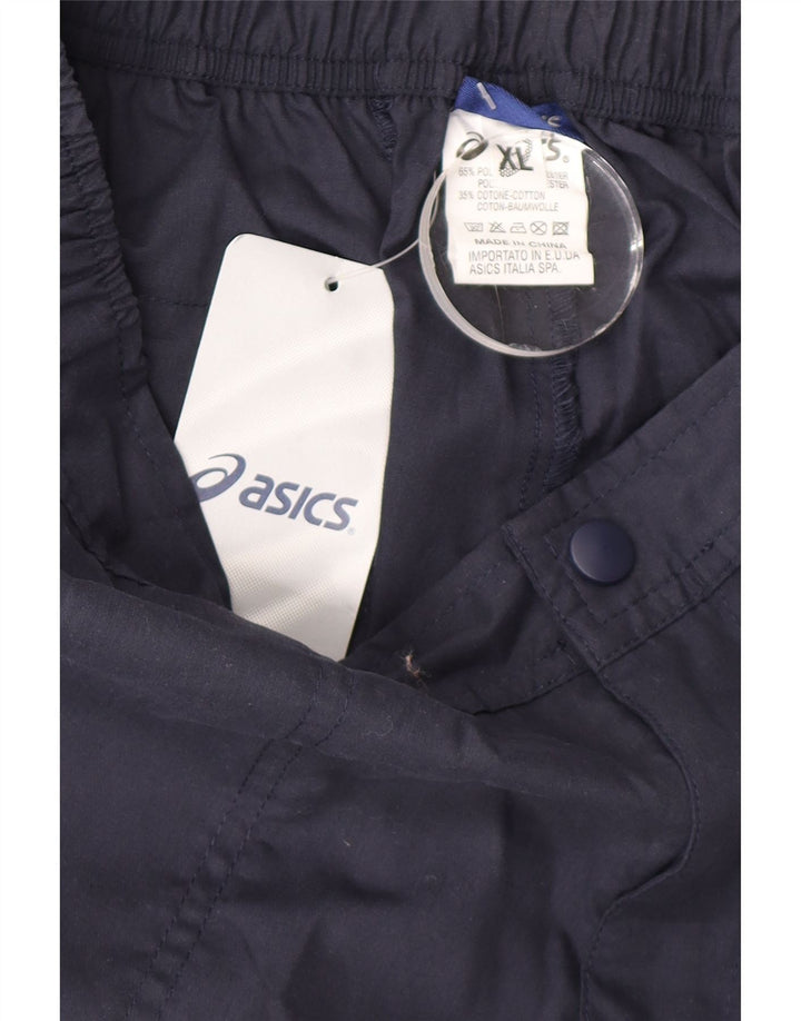 Calças Asics Mens Straight Cargo XL W36 L34 Azul Marinho Poliéster
