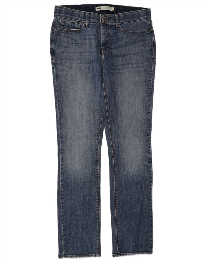 Calça jeans feminina Levi's 525 Straight US 8 médio W28 L30 azul algodão