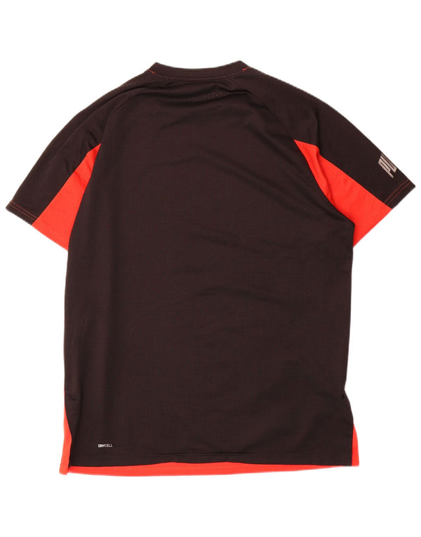 Camiseta masculina gráfica PUMA grande poliéster colorblock vermelho