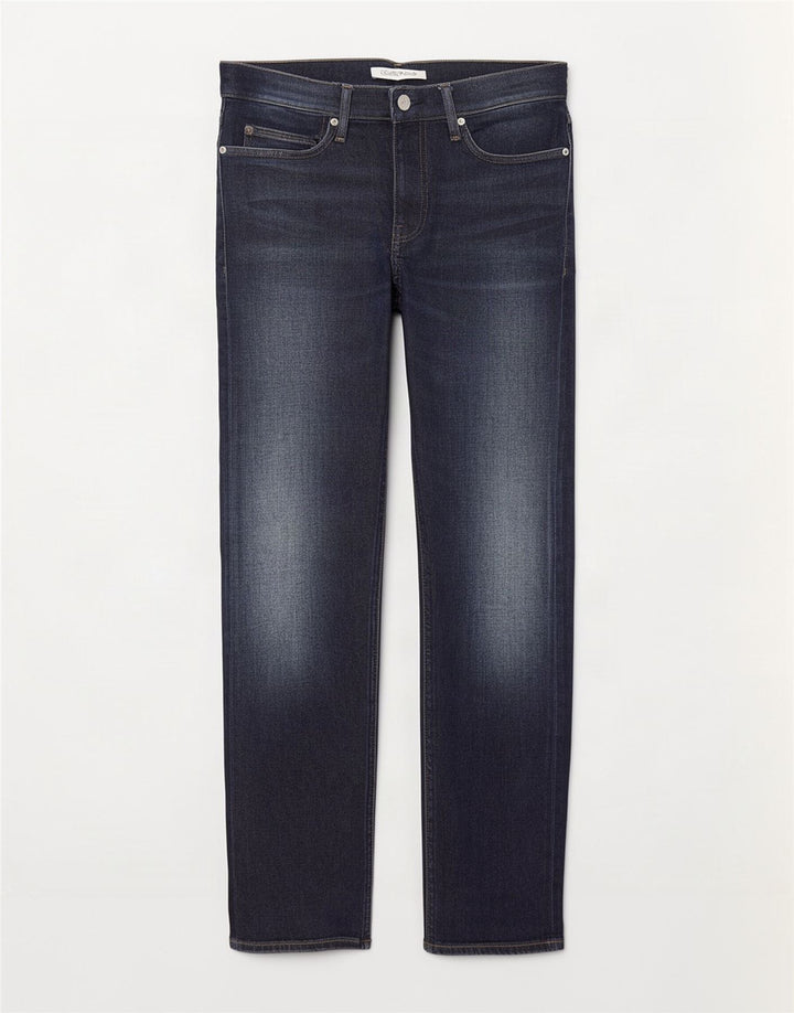 Calça jeans reta masculina Calvin Klein W33 L30 azul marinho algodão