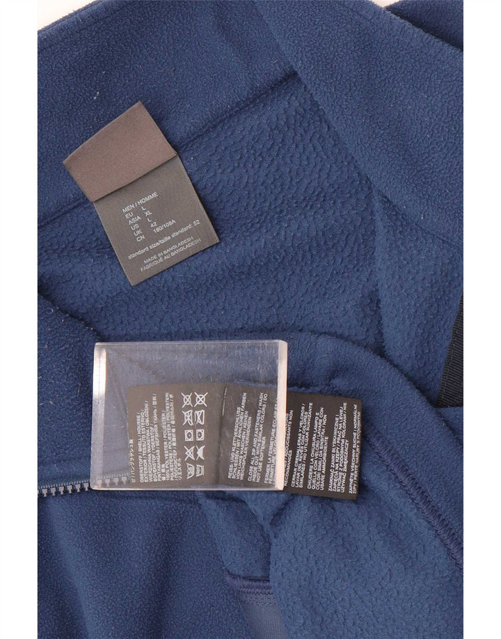 Jaqueta de lã masculina Jack Wolfskin Reino Unido 42 poliéster azul grande