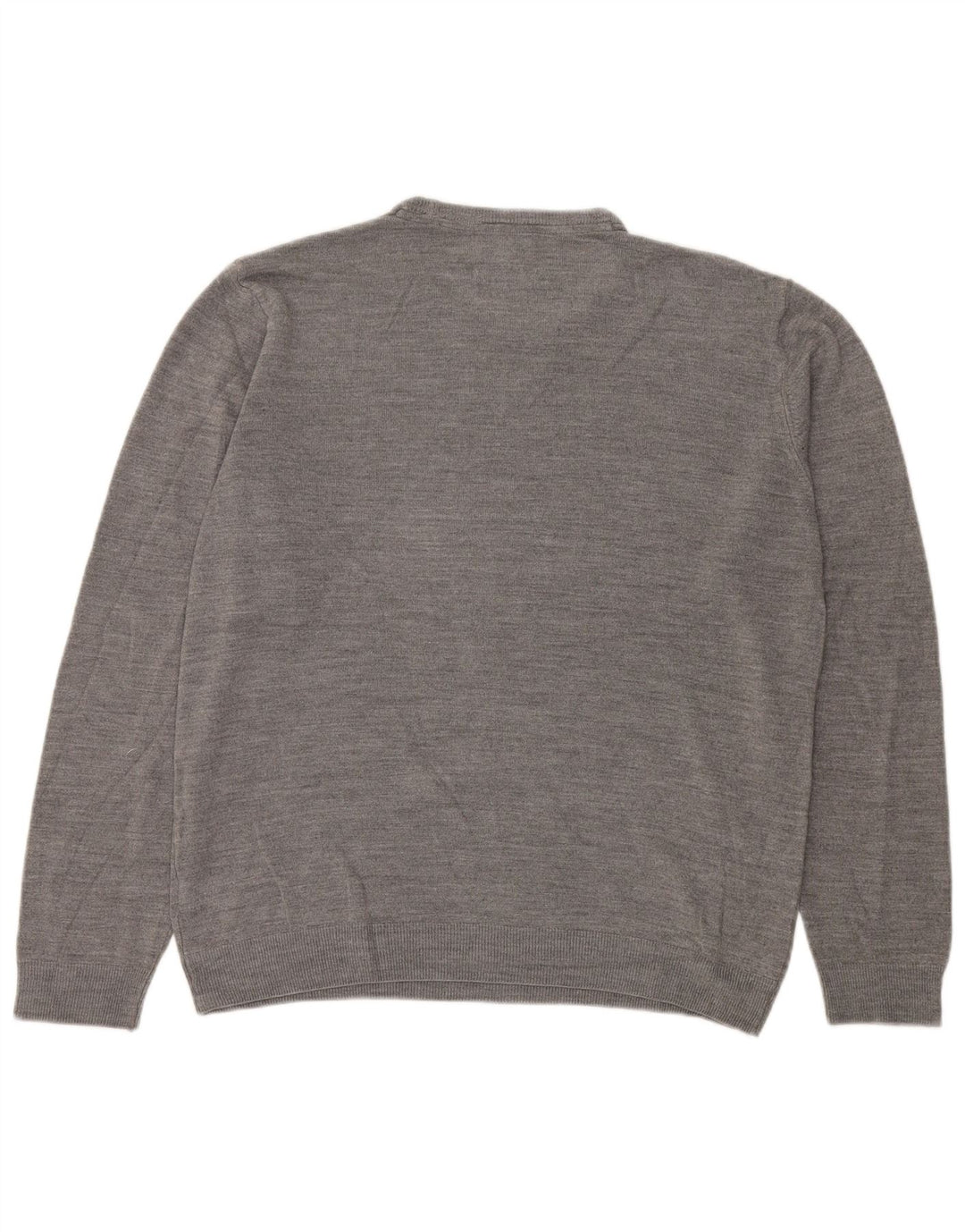 Suéter masculino Marks & Spencer de ajuste regular com gola redonda XL cinza acrílico