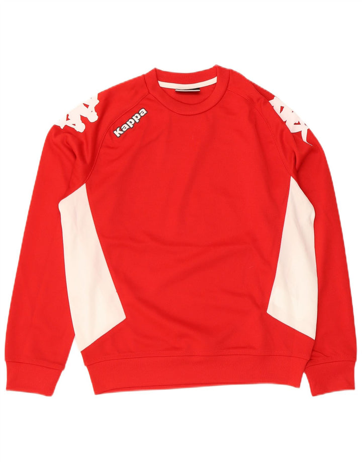 Kappa Boys Graphic Sweatshirt Jumper 11-12 Anos Vermelho Colorblock Poliéster
