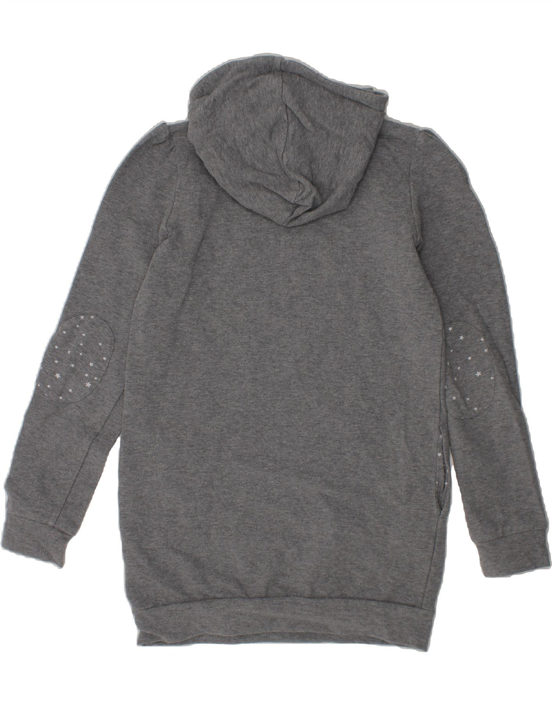 LIU JO JUNIOR Girls Longline Graphic Hoodie Jumper 9-10 Years Grey Cotton Vintage Liu Jo junior and Second-Hand Liu Jo junior from Messina Hembry 