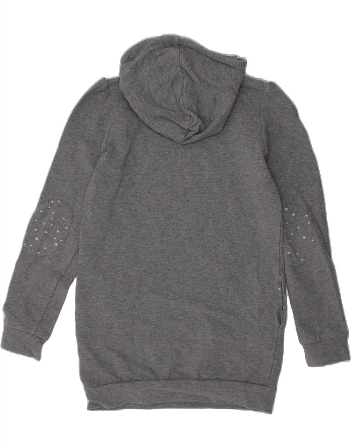 LIU JO JUNIOR Girls Longline Graphic Hoodie Jumper 9-10 Years Grey Cotton Vintage Liu Jo junior and Second-Hand Liu Jo junior from Messina Hembry 