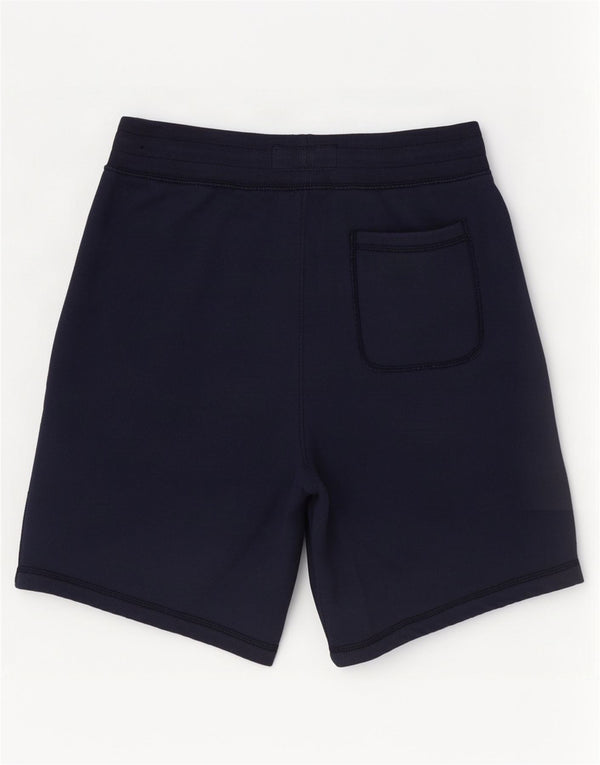 Shorts esportivos gráficos masculinos Abercrombie & Fitch pequenos algodão azul marinho