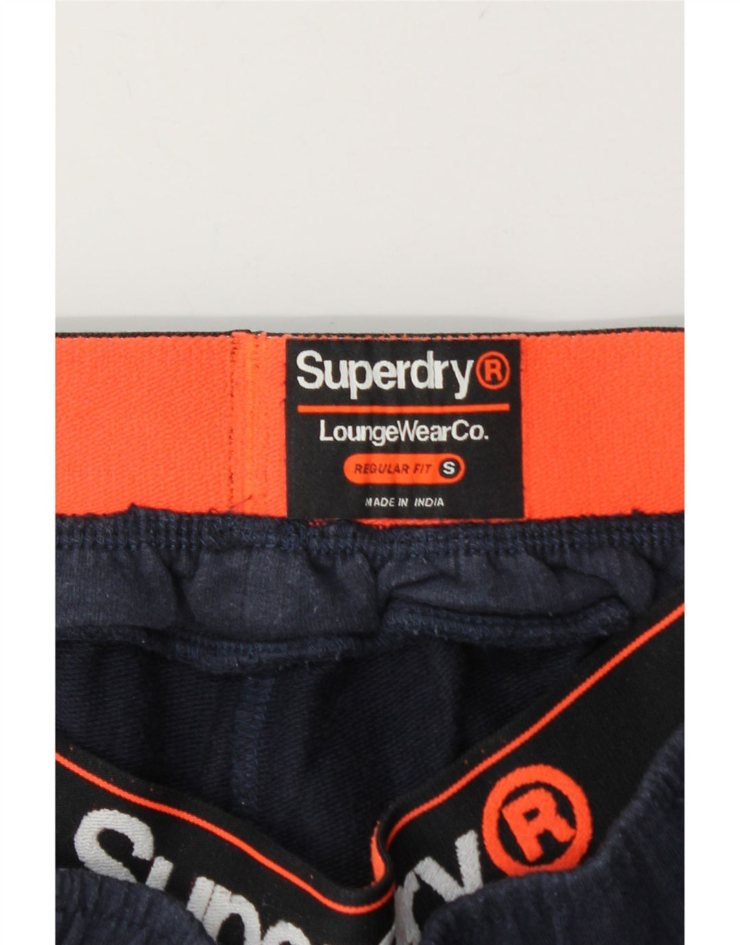 Shorts esportivos masculinos Superdry Regular Fit pequenos azul marinho