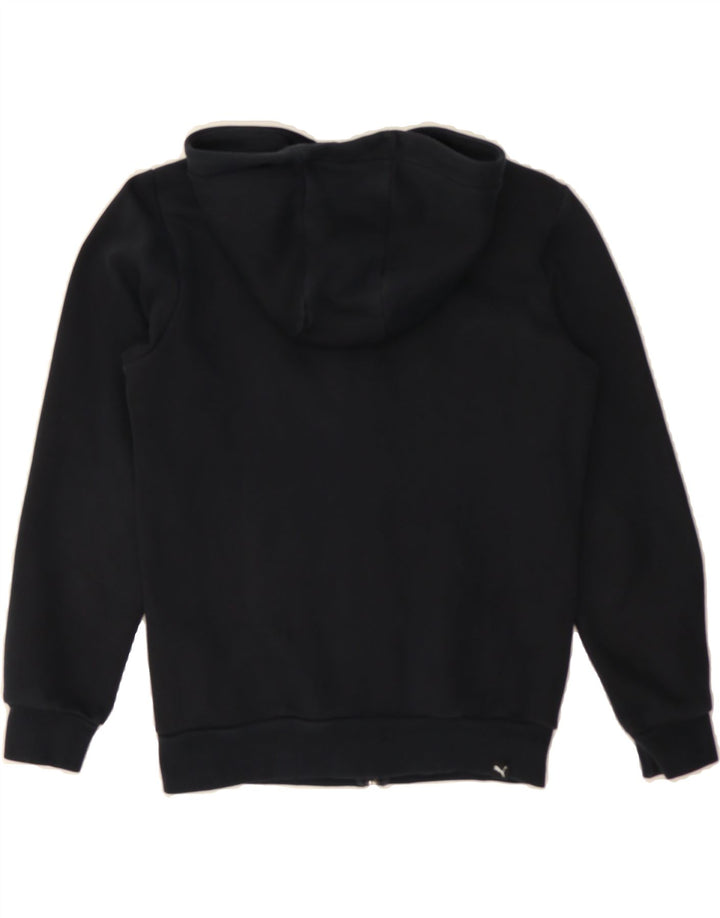 PUMA Boys Graphic Zip Hoodie Sweater 11-12 Years Large Black Cotton Vintage Puma and Second-Hand Puma from Messina Hembry 