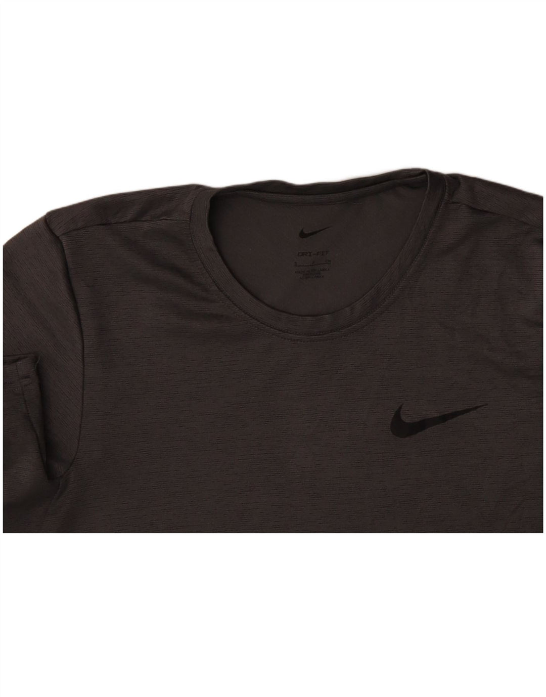 Camiseta masculina NIKE Dri Fit Top pequeno cinza poliéster