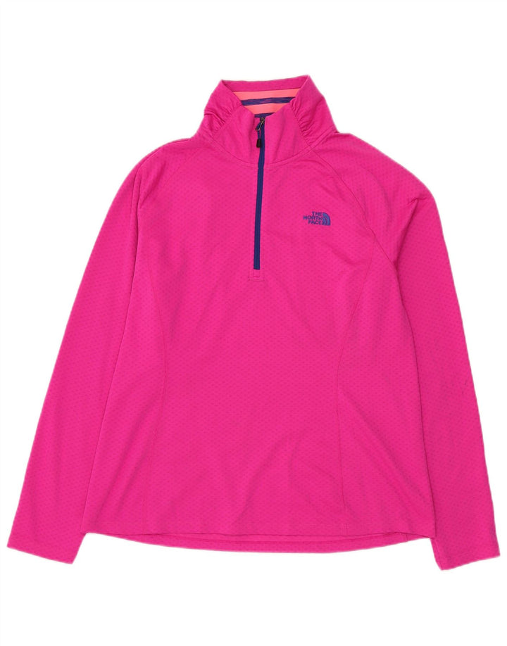 Pulôver feminino The North Face para treino, Reino Unido 14, grande, rosa manchado