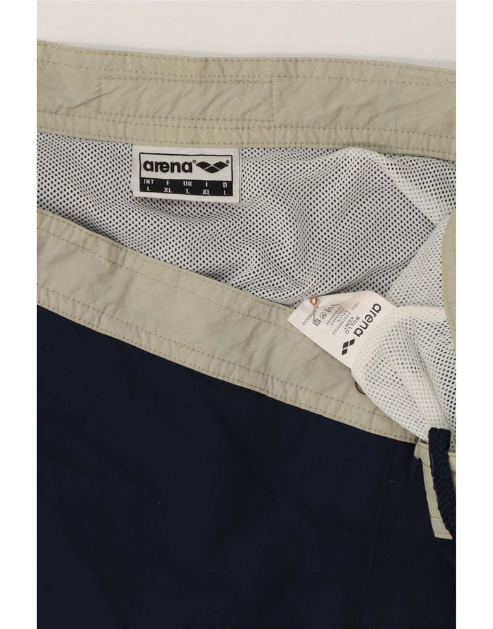 Shorts de natação masculino Arena grande poliéster Colourblock azul marinho
