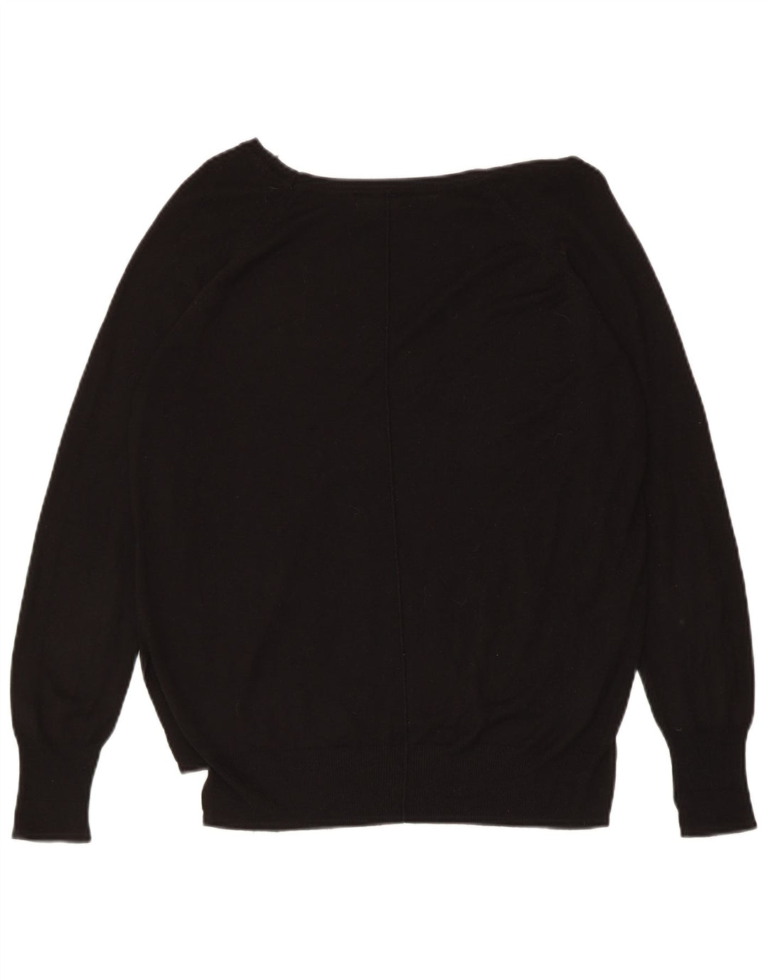 Suéter feminino ZARA com gola canoa UK 14 grande preto sintético