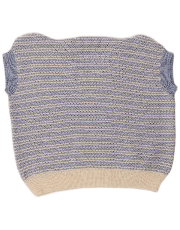 Regata feminina VINTAGE com colete UK 18 XL listrada azul