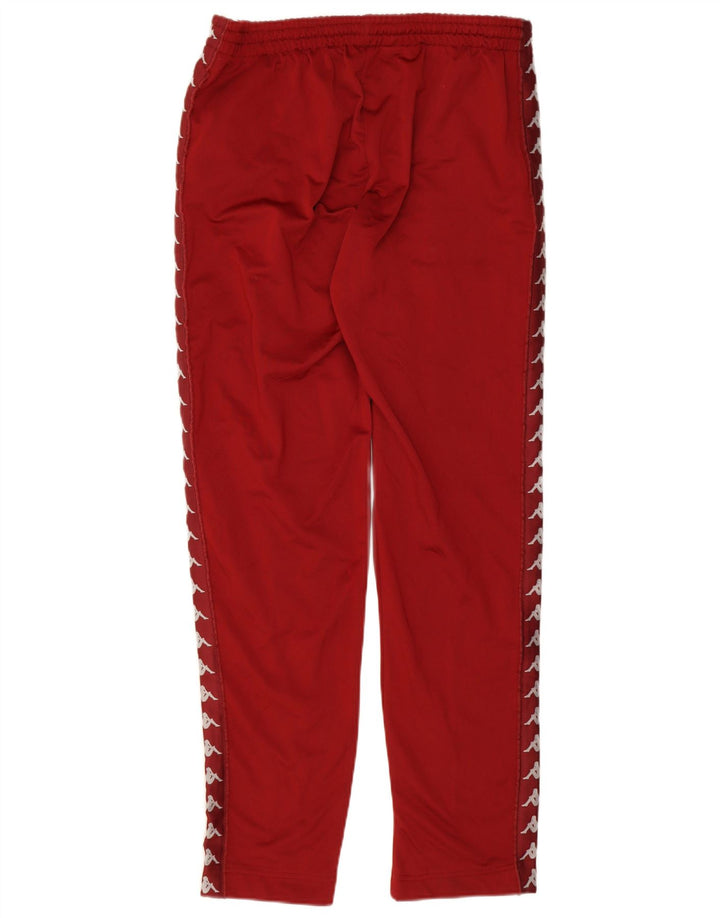 Calça de treino masculina Kappa com estampa gráfica grande em poliéster colorido vermelho