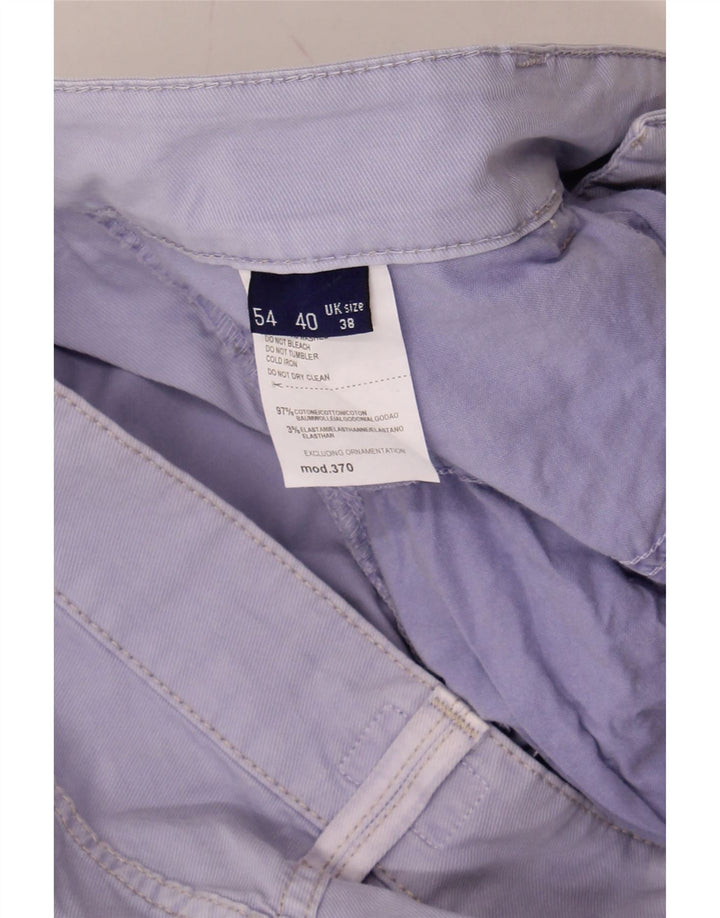 TRUSSARDI Mens Straight Casual Trousers W38 L35 Purple Cotton Vintage Trussardi and Second-Hand Trussardi from Messina Hembry 