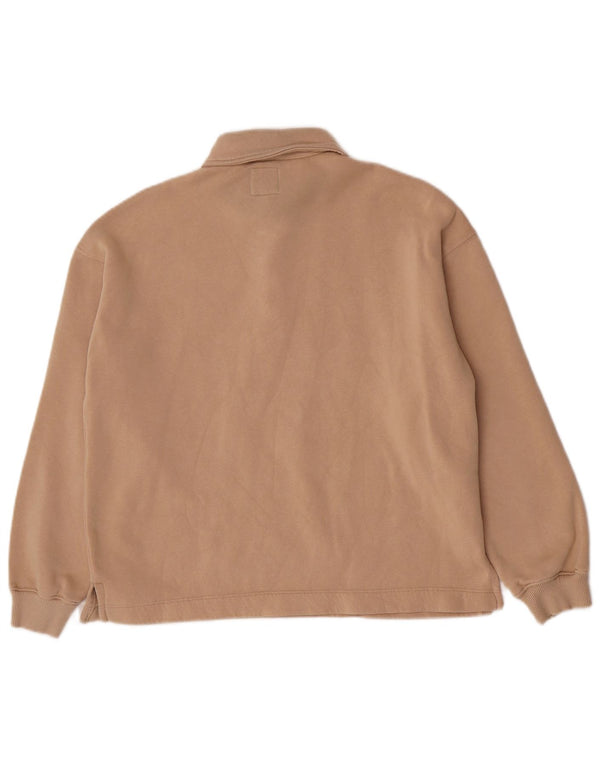 Zara Girls Sweatshirt Jumper 13-14 Anos Algodão Bege