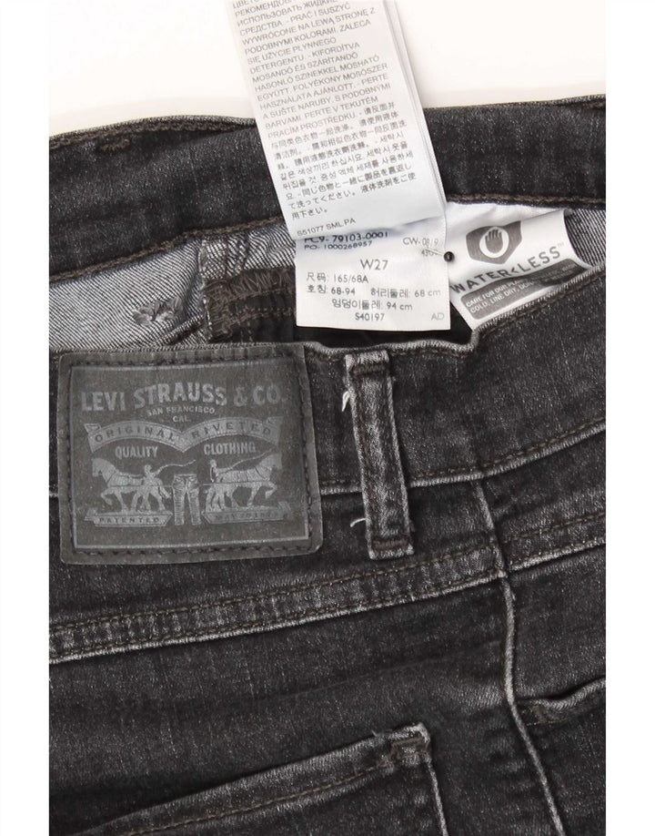 Jeans skinny feminino Levi's W27 L27 algodão preto