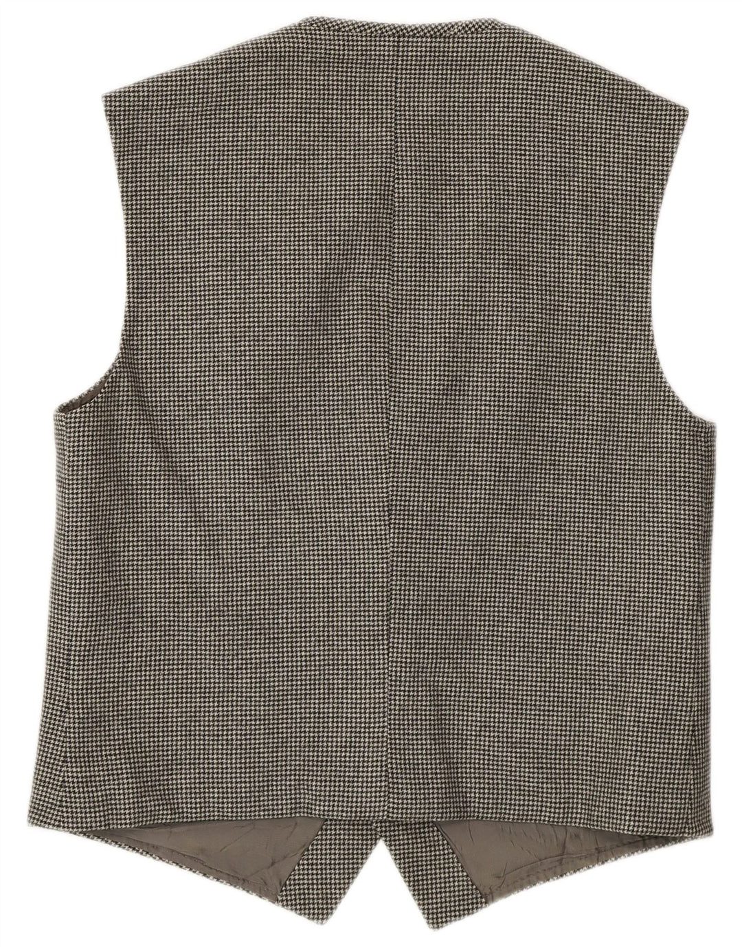 Colete masculino vintage pequeno cinza houndstooth