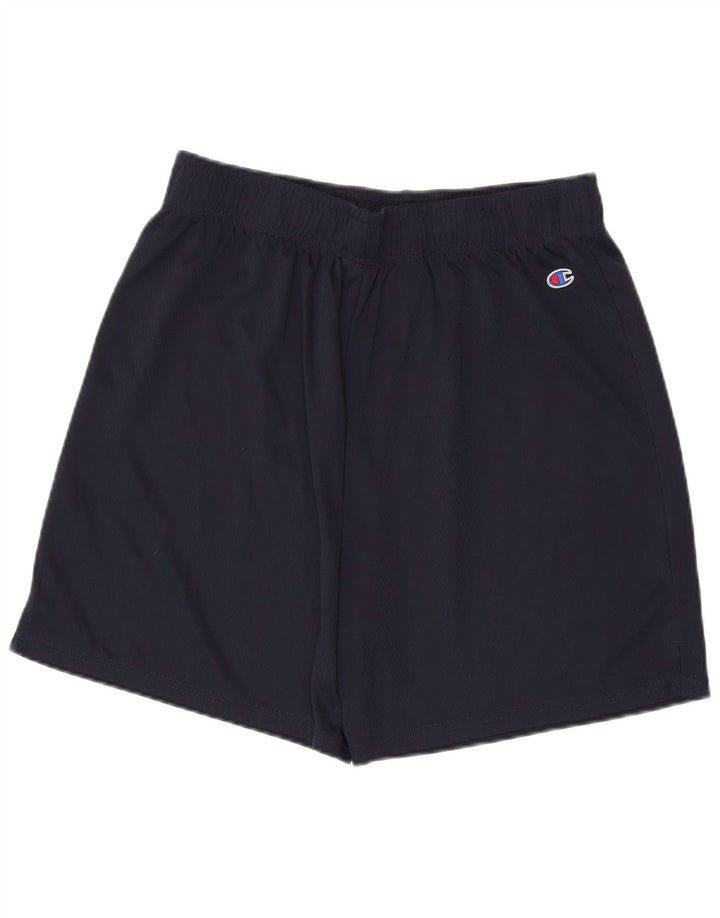 Shorts esportivos masculinos Champion grande poliéster azul marinho