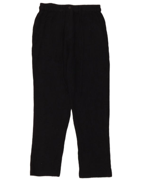 Calça chino reta feminina Zara cintura alta pequena W26 L26 preta