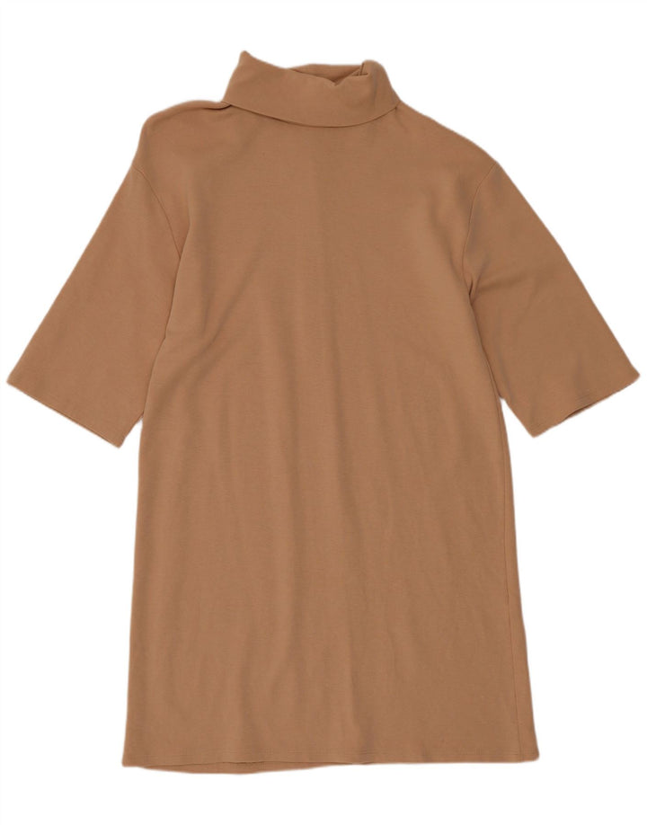 Vestido feminino Zara manga 1/2, Reino Unido 8 pequeno bege