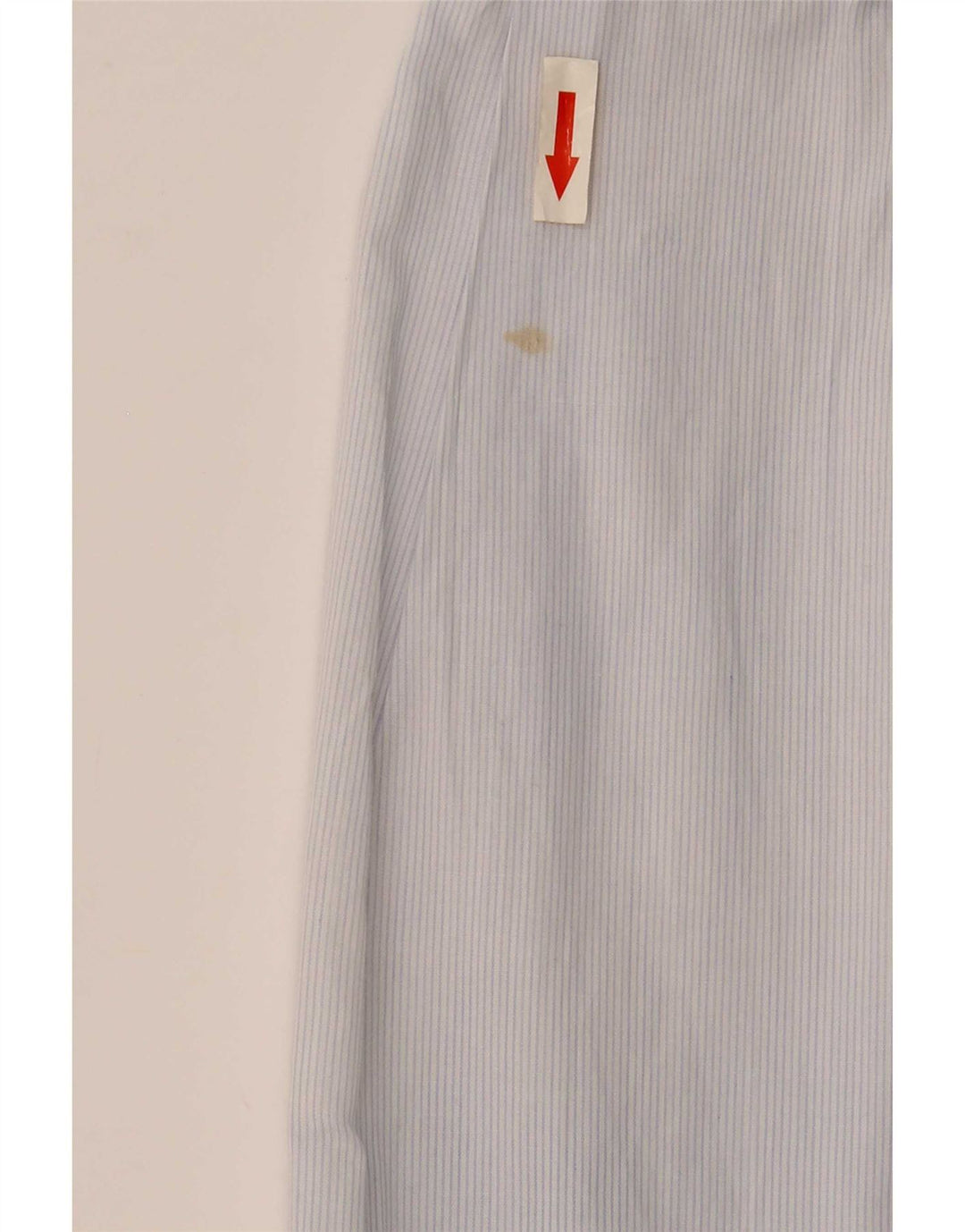 Zara Camisa masculina slim fit de algodão listrado azul médio