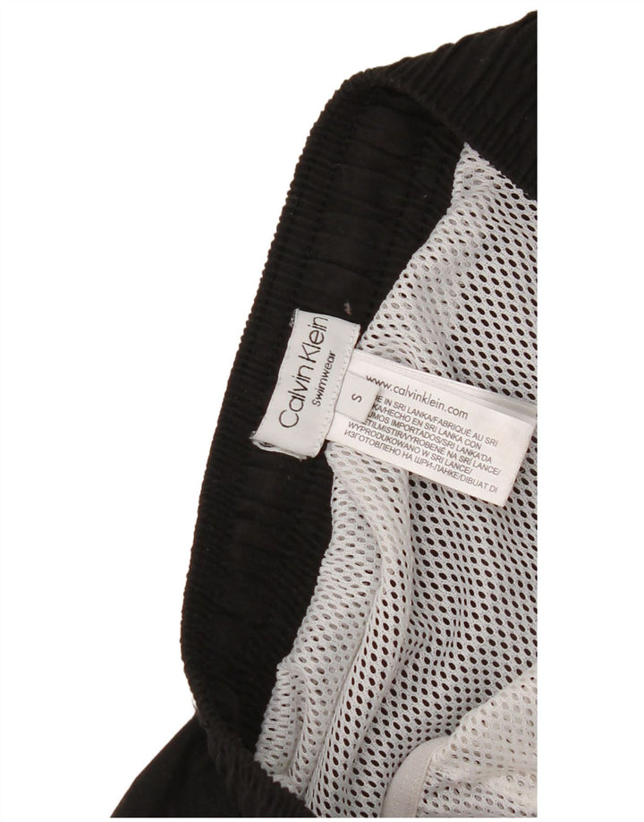 Calvin Klein Shorts de natação masculino gráfico pequeno poliéster preto