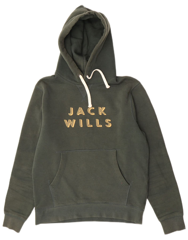 Jack Wills moletom com capuz masculino gráfico médio algodão verde