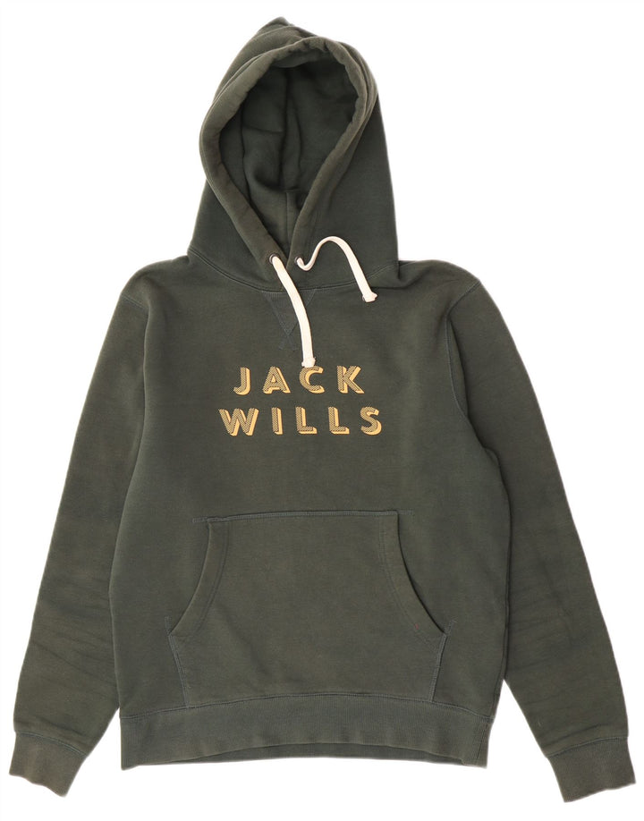 Jack Wills moletom com capuz masculino gráfico médio algodão verde