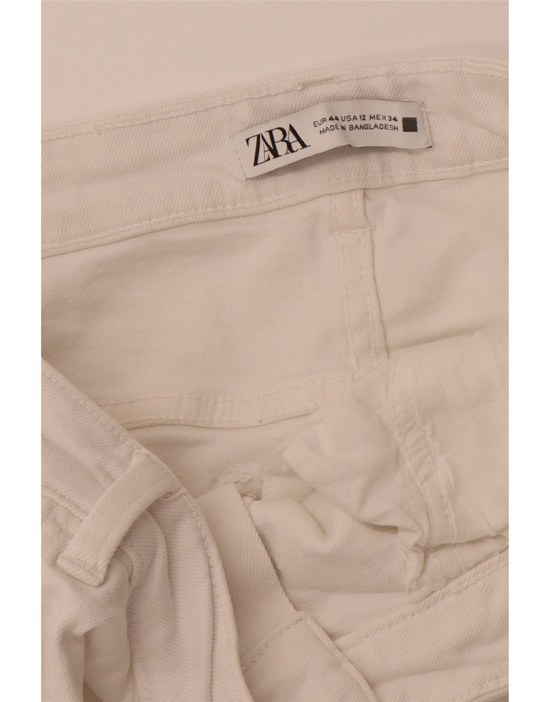 ZARA Womens Slim Jeans EU 44 XL W34 L26 White Cotton Vintage Zara and Second-Hand Zara from Messina Hembry 