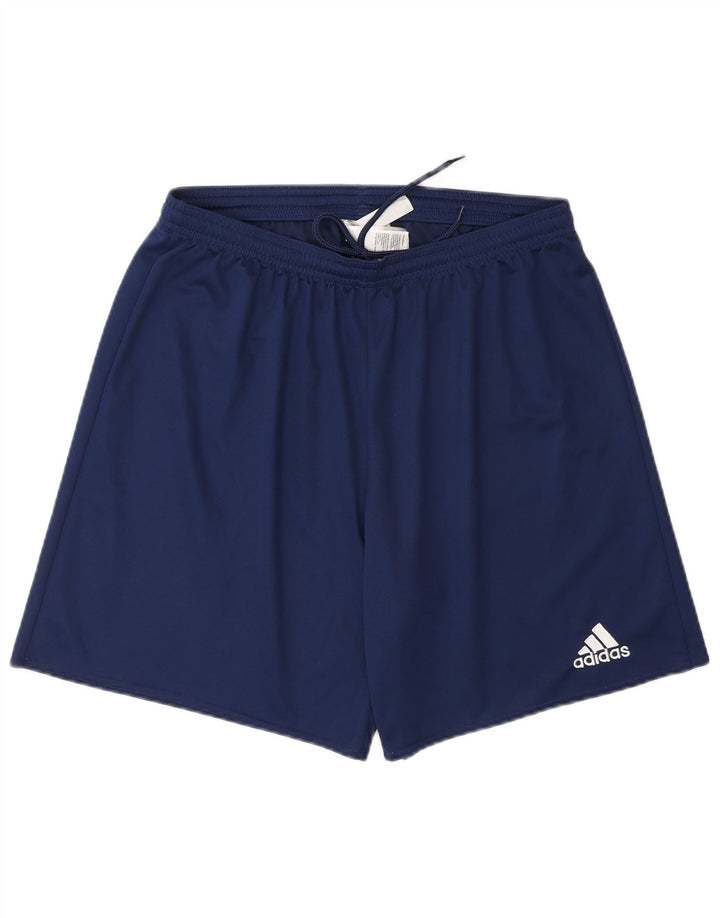Shorts esportivos masculinos Adidas Climalite grandes poliéster azul marinho
