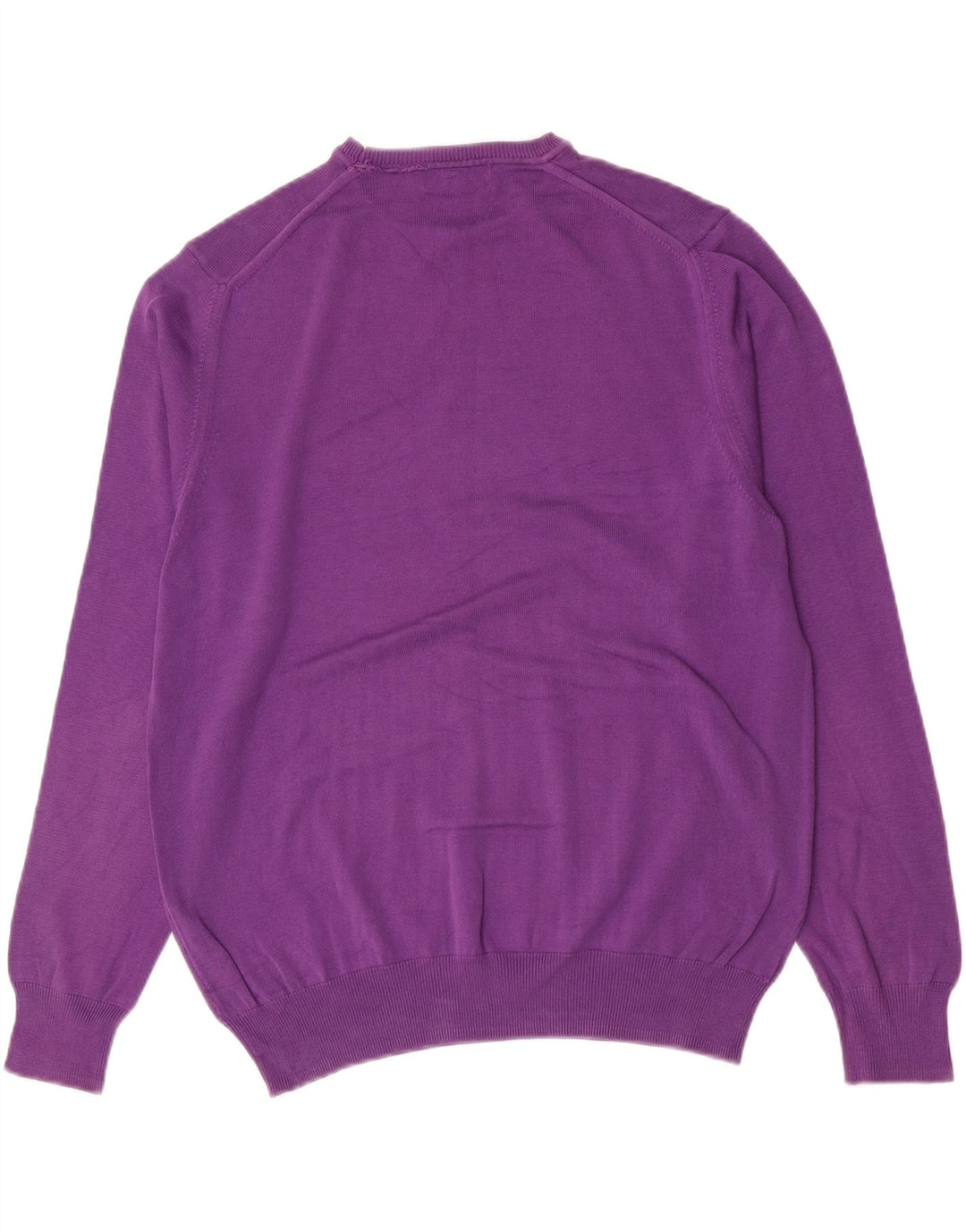 Suéter masculino Zara com gola redonda, grande algodão roxo