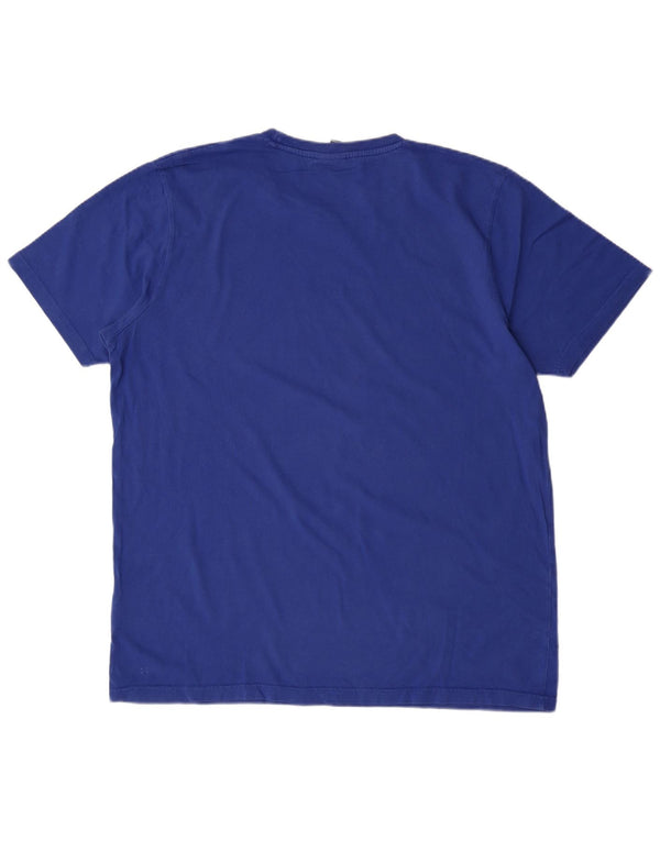 Camiseta Ellesse masculina gráfica Top XL algodão azul