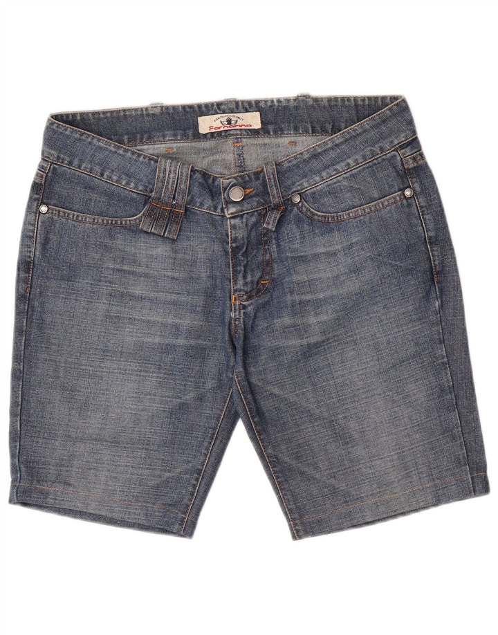 Shorts jeans feminino Fornarina W30 algodão azul médio