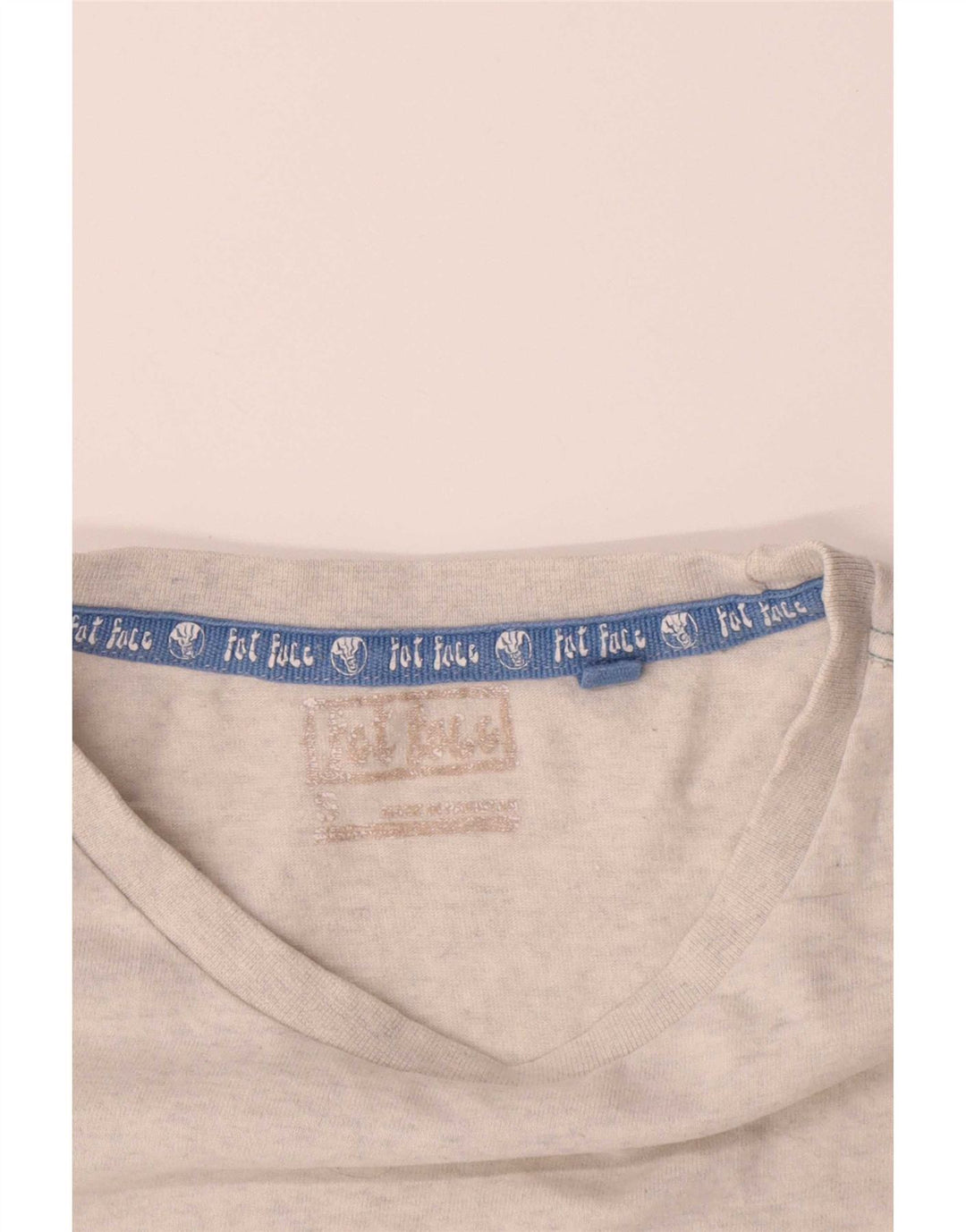 Camiseta masculina Fat Face com estampa gráfica pequena cinza
