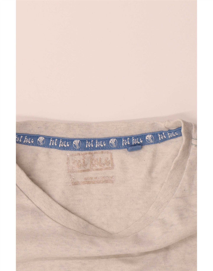 Camiseta masculina Fat Face com estampa gráfica pequena cinza
