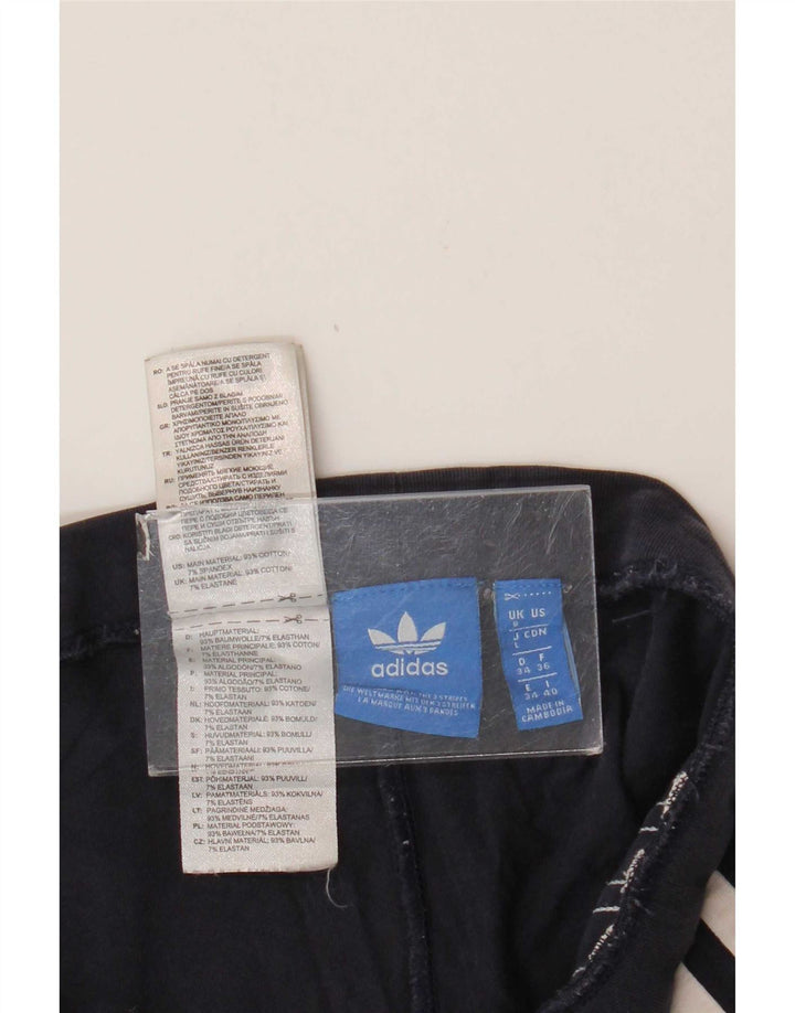 Leggings Adidas Femininas UK 8 Pequenas Azul Marinho Algodão