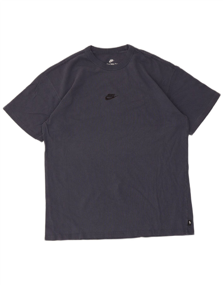 Camiseta masculina Nike Loose Fit Top Médio Algodão Azul Marinho